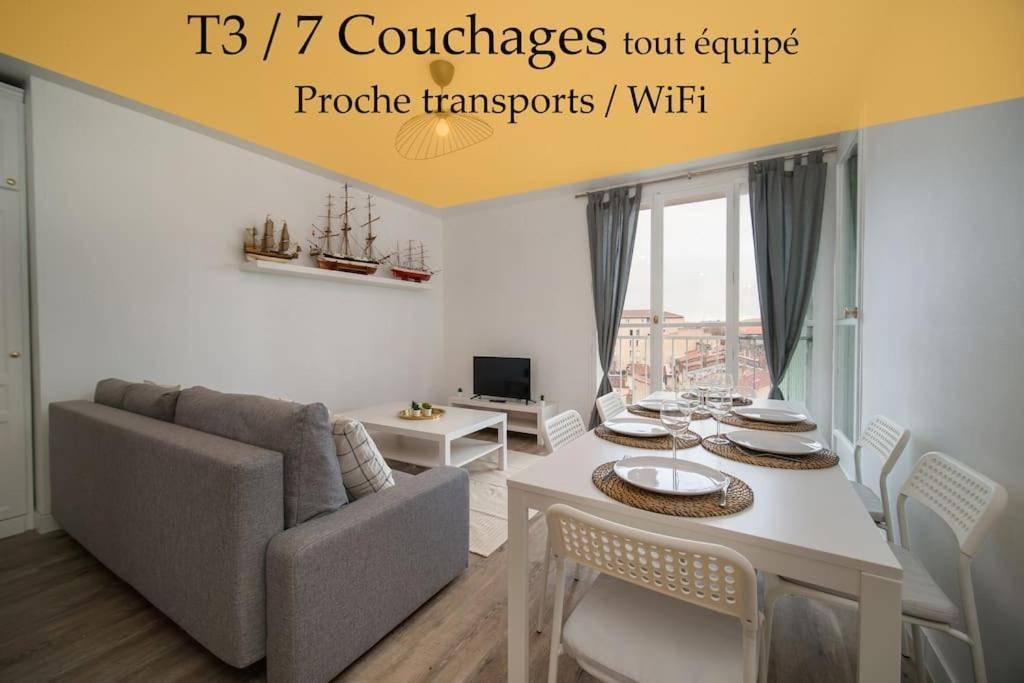 Fully Equipped Apartment Balcony Sleeps 7 Wifi Marseille Exterior photo